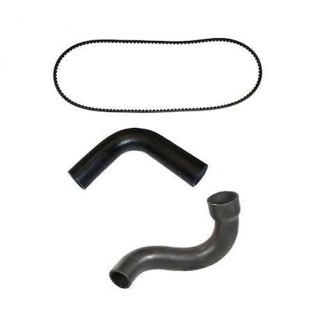 Aic Replacement Parts New Upper & Lower Radiator Hose Kit w/ Fan Belt Fits Case-IH Tractor Models 402206R1-04-WITHBELTKIT